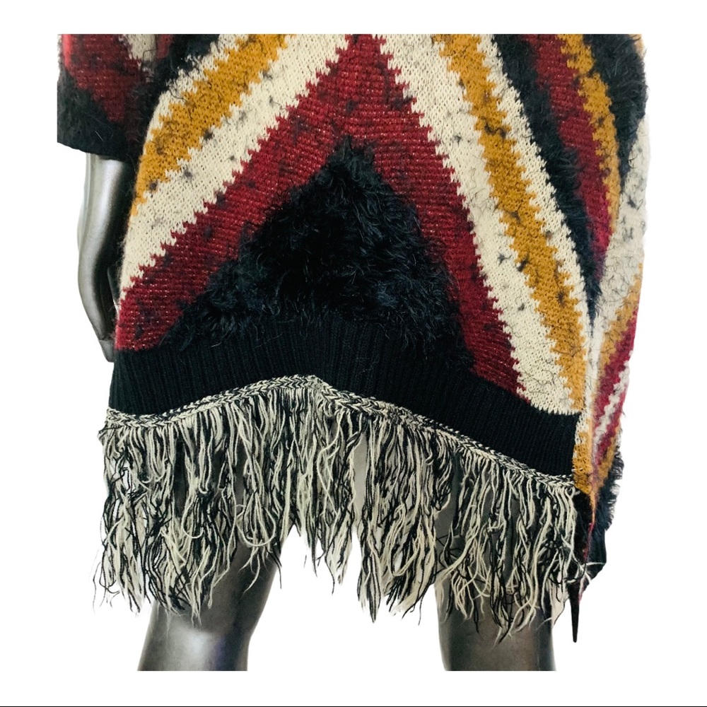 Multi-Material Long Open-Front Sweater - image 5